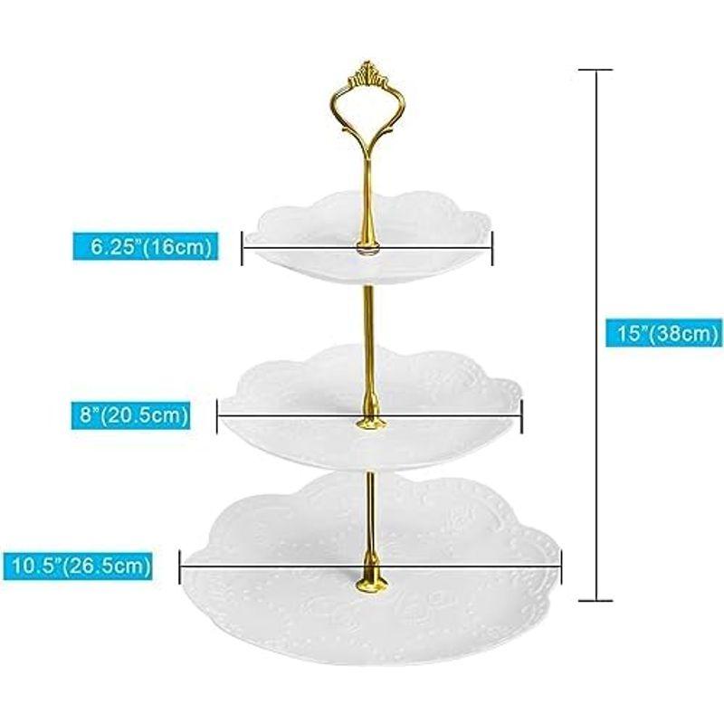 ケーキスタンド PPプラスチック お菓子皿 デザートスタンド お菓子 果物 ケーキ アフタヌーンティー パーティー 誕生日 結婚式 北欧の風｜hiroes｜09