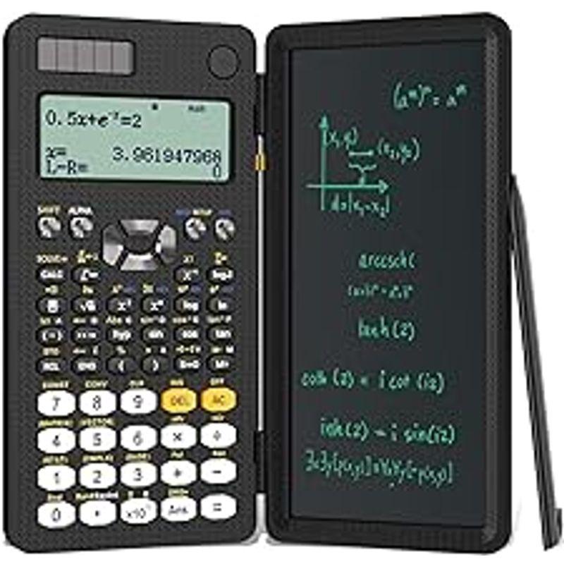 ROATEE 関数電卓 電卓付き電子メモパッド 417 多機能電子計算機 2in1微分積分・統計計算・数学自然表示 4行表示 関数・機能 科｜hiroes｜05
