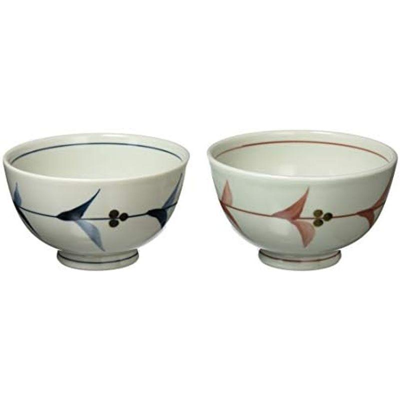 丼 : 有田焼 内外呉須巻・内外朱巻 軽々多用丼(2個セット) Japanese Pair Bowl Porcelain/Size(cm)｜hiroes｜03