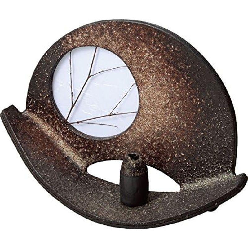 信楽焼 花器 輪型一輪花入(大) 幅29x奥13.5x高さ32cm 505-01 幅29x奥13 5x高さ32cm 花器 輪型一輪花入 大 サイズ