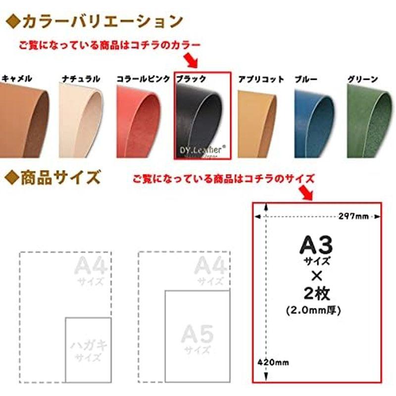 ヌメ革A3×2|ナチュラル|2.0mm厚|革質6DY.Leather 日本製 タンニンなめし レザークラフトパーツ 革 ハギレ 牛本革 生地｜hiroes｜10