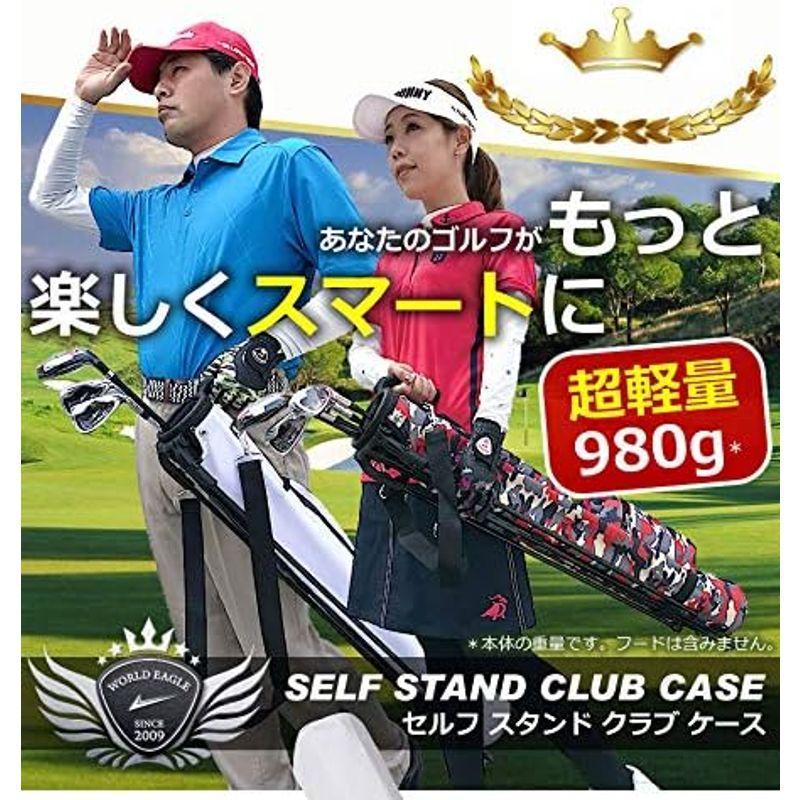 セルフスタンドクラブケース 超軽量 全17色 大容量 フード・ポケット付 初心者 WE-SSCC01-7 ピンクフラワー WORLD EAG｜hiroes｜13