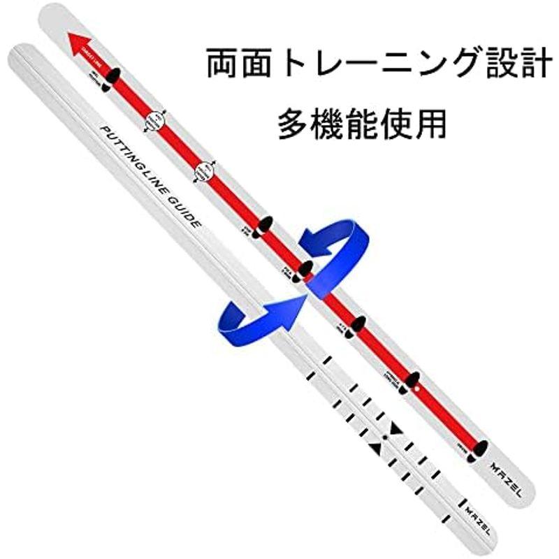 MAZEL(マゼル) ゴルフ パター練習器具 パターレール パッティングレール パタートレーナー パターカップを含む (パターレール(90C｜hiroes｜16