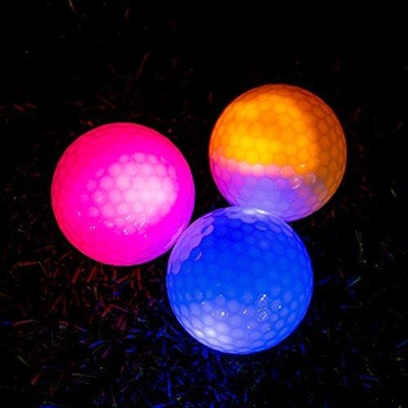 JIANGMU-夜光るゴルフボール LED付き男女兼用でゴルフ練習にも最適8分間点灯する長時間発光ボール贈り物にも最適ゴルフをもっと楽しくす｜hiroes｜07