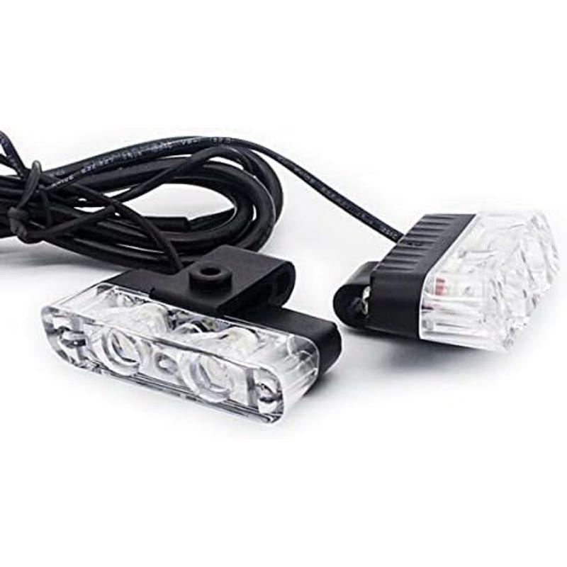 LED ストロボ フラッシュ ライト 12V 車用 キット スイッチ付き 爆光 高輝度 ストロボライト 2連 × 8灯 車 led ライト｜hiroes｜06