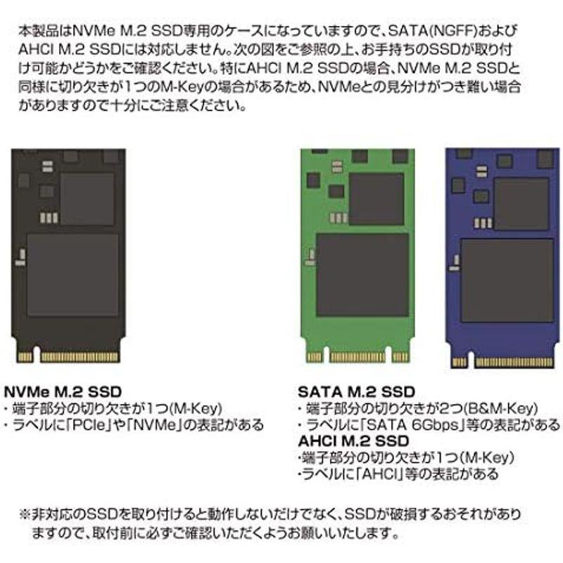 世界最小 ポータブル Thunderbolt 3 Thunderbolt 4 外付け M.2 NVMe PCIe3.0×4 に対応 SSDケ｜hiroes｜02