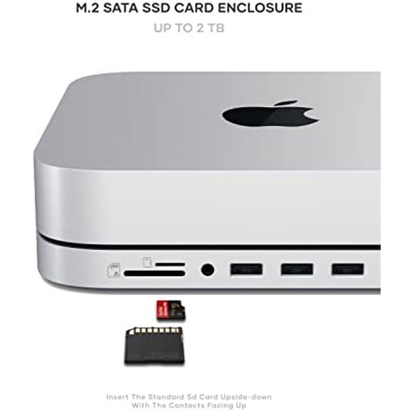 Satechi USB-C スタンドハブ NVMe/SATA SSDスロット (M1 M2 Mac Mini対応) USB-Cデータポート(｜hiroes｜02