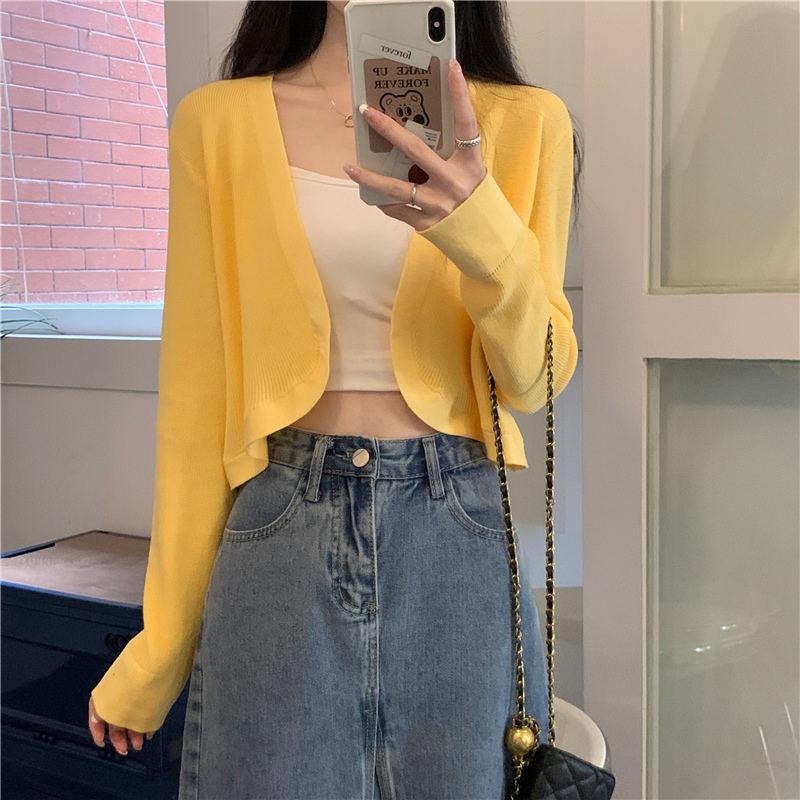 最新アイテム-カーディガン レディース ニット •薄手 長袖 無地 秋 冬