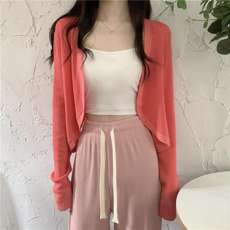 最新アイテム-カーディガン レディース ニット •薄手 長袖 無地 秋 冬