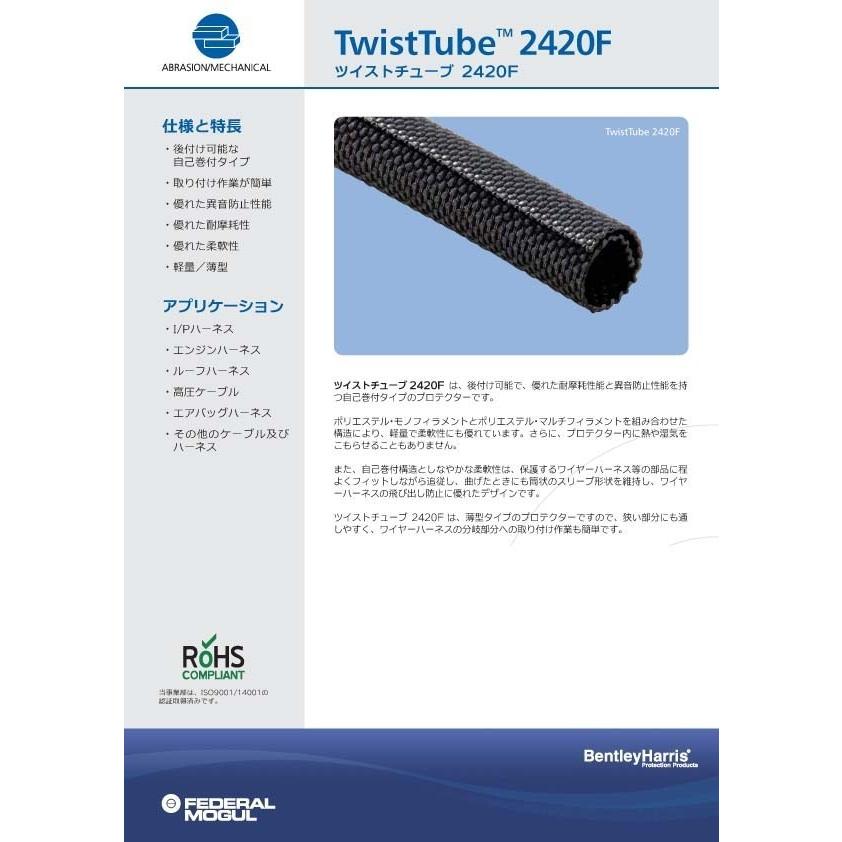 TwistTube（ツイストチューブ） 10mmx3m ハーネスやホース等の見た目 