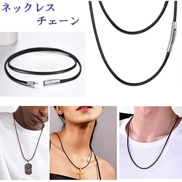 ネックレス チェーン 3mm 50cm メンズ 紐 ロング 黒 ワックス ネックレス チェーン 3mm 50cm メンズ 紐 ロング 黒 ワックス