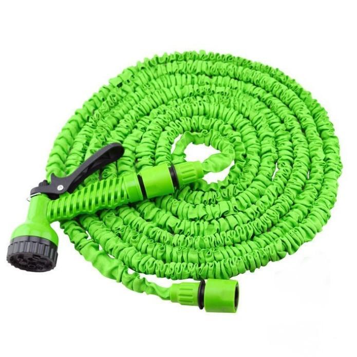 3倍に伸びる伸縮ホース 最大15m グリーン 散水ホース ガーデニング 洗車 園芸 水やり Hiro Land 通販 Yahoo ショッピング