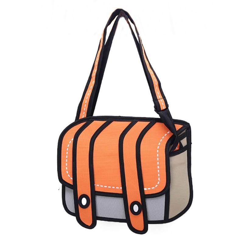 イラストのようなかわいいバッグ 二次元ショルダーバッグ オレンジ イラストバッグ おもしろバッグ おしゃれ Hiro Land 通販 Yahoo ショッピング