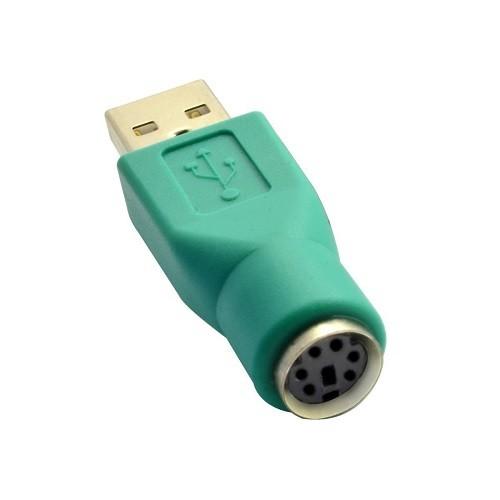 PS/2 to USB変換アダプター 《グリーン》 PS/2メス-USB A オス PS/2 to USB変換アダプター 《グリーン》 PS/2メス-USB A オス
