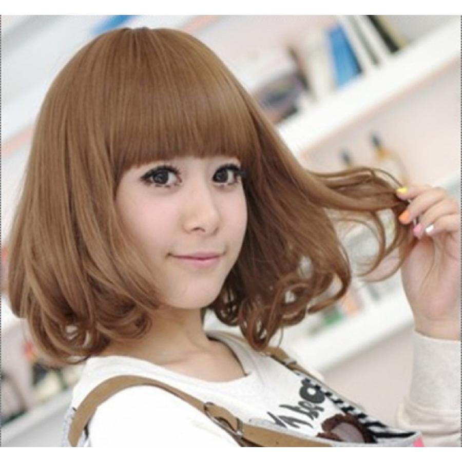 ウィッグ Gタイプ ダークブラウン ロング ボブ ミディアム 黒髪 茶髪 ゆるふわ 巻き髪 ウイッグ Hiro Land 通販 Yahoo ショッピング