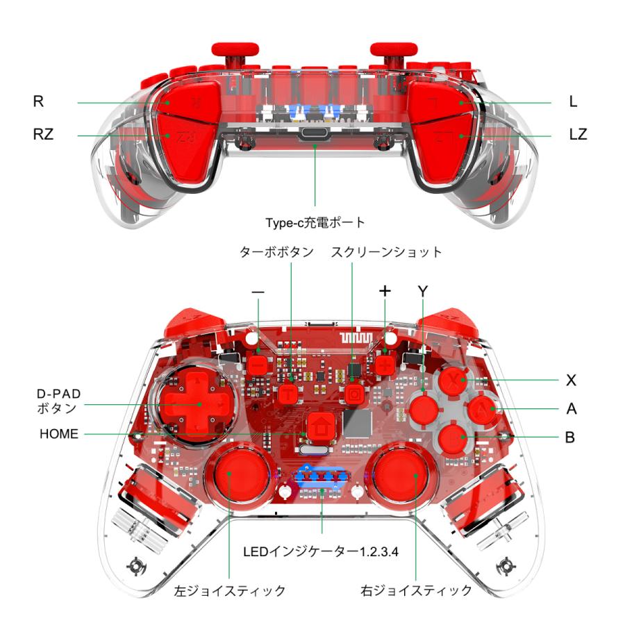 Nintendo Switch Pro コントローラー ワイヤレス PC対応 Lite対応