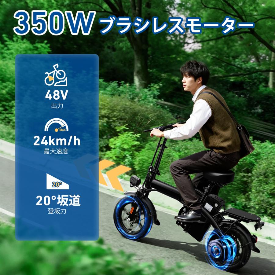 折りたたみ自転車 アシスト走行可能 14インチタイヤ 前後輪ディスク