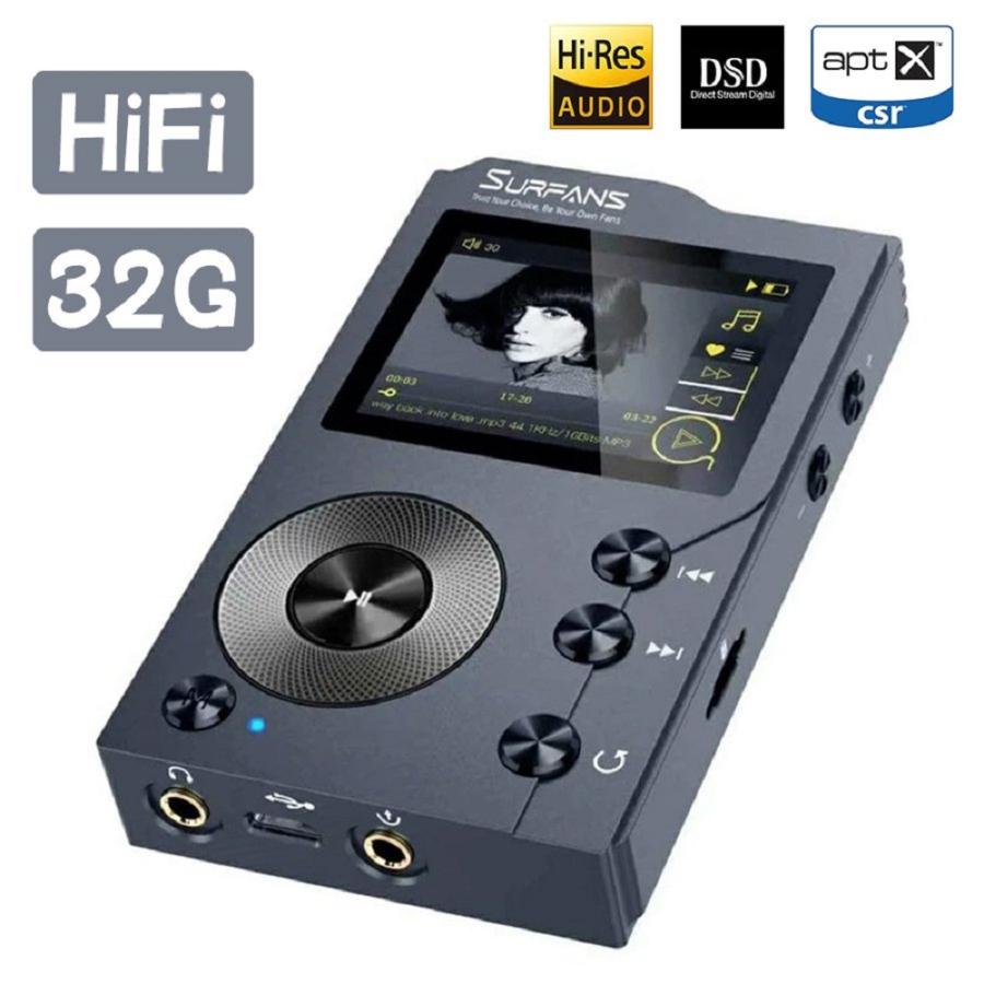 Mp3プレーヤー Hifi Bluetooth 32gb 高音質 2インチ スクリーン ロスレスオーディオ 10時間連続再生