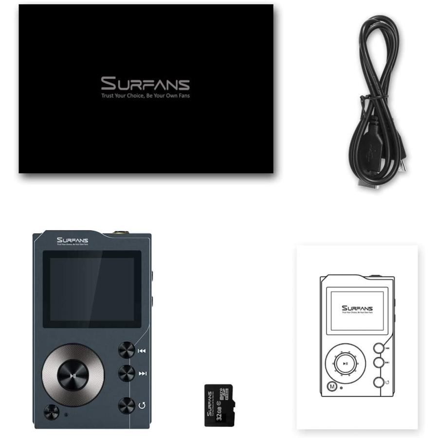 MP3プレーヤー HiFi Bluetooth 32GB 高音質 2インチ スクリーン