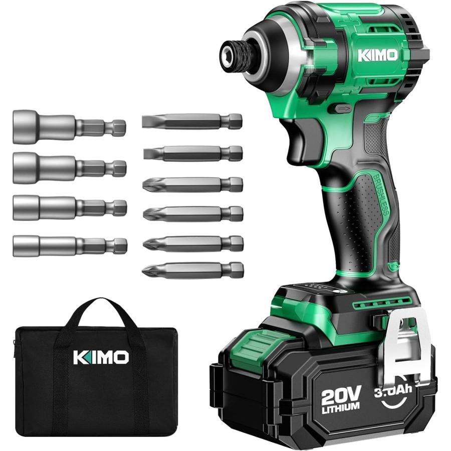 KIMO インパクトドライバー 最大トルク200N.m 高回転 充電式 KIMO インパクトドライバー 最大トルク200N.m 高回転 充電式