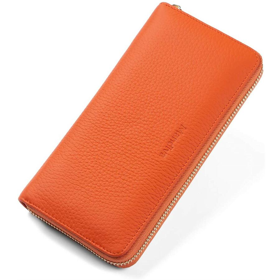 【美品✨】シャンボール・セリエ 長財布 ラウンドファスナー レザー オレンジ 財布 長財布 本革 セパレート型 小銭入れ ラウンドファスナー トップ