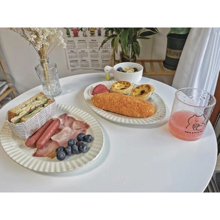 お皿 陶器 デザイン プレート1枚 食器 器 プレート 厚い 電子レンジ 食