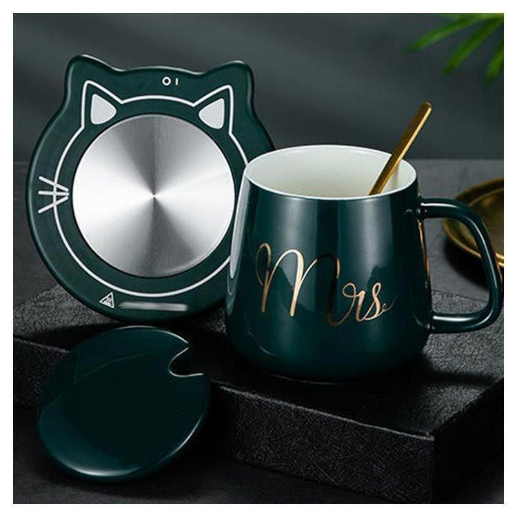 カップウォーマードリングウォーマーUSB給電式猫コーヒーウォーマー電気飲料ウォーマーマグカップウォーマー保温コスター卓上水お茶(6)｜hiromori2-shop｜11