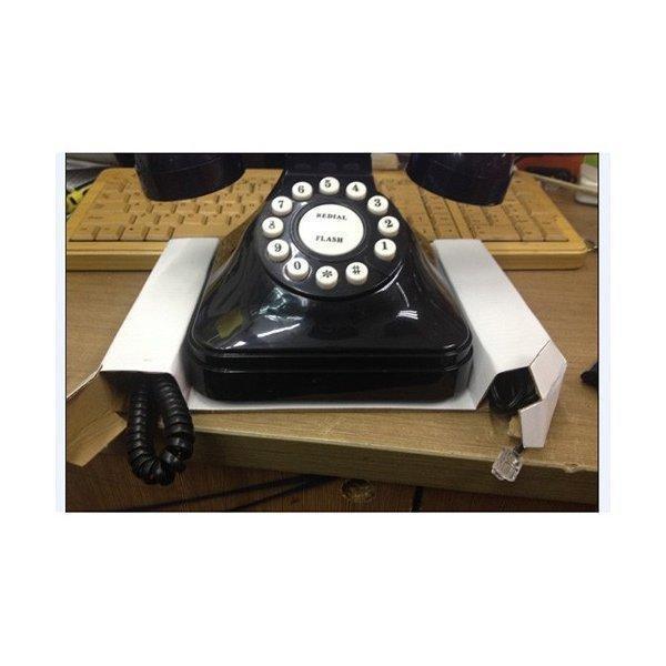 特価 電話機 レトロ 親機 固定電話 置物 おしゃれ インテリア プレゼント 装飾 旧式 ブラック(18082021)｜hiromori2-shop｜03
