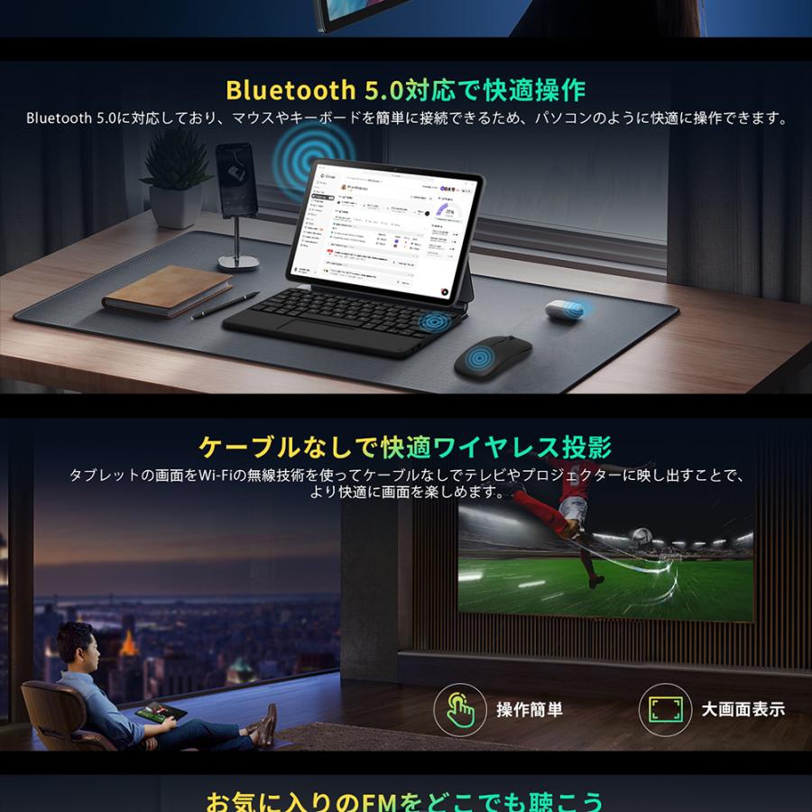 Android16 12インチ Rebecco K90 タブレット Wi-Fiモデル 2K IPS T615