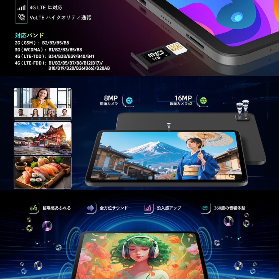 Rebecco M50 タブレット 11.4型 2.4K／Helio G99／Android15
