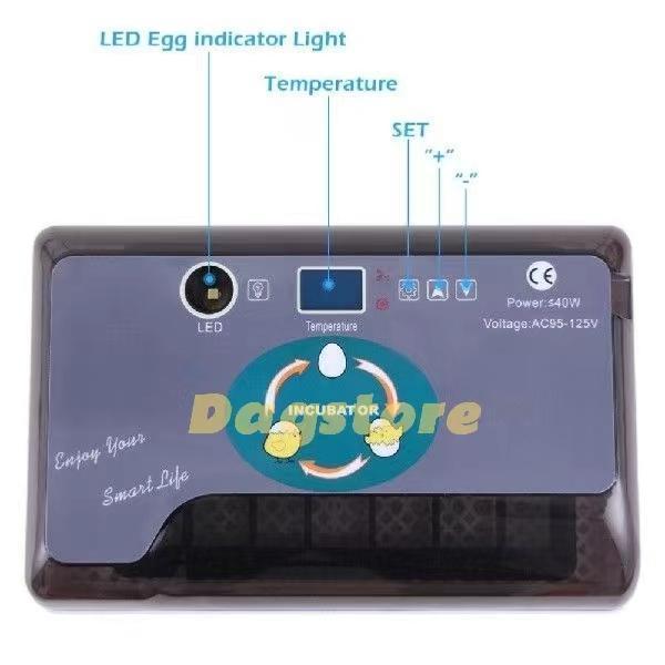 自動孵卵器 インキュベーター 鳥類専用ふ卵器 鶏 にわとり ウズラ あひる 鴨 自動転卵 孵化器 12個入卵 ヒヨコ生まれ 大容量 自動温度制御 照卵器付き 湿度保持｜hiromori｜02