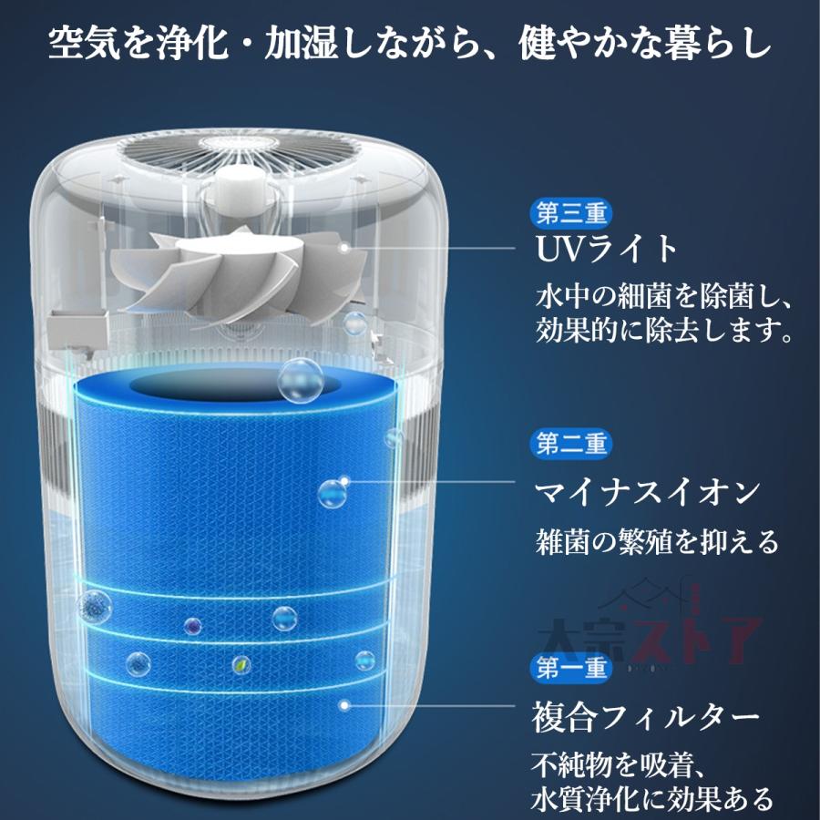 加湿器 大容量 3.5L 気化式 静か 気化式加湿器 かしつき 上から
