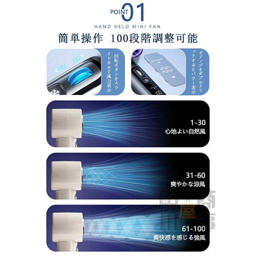 携帯扇風機 ハンディファン 冷却プレート 瞬間冷感 ハンド 手持ち扇風機 100段風量 充電式 小型 静音 猛暑対策 静音 冷感 強力 コンパクト 熱中症対策 2025夏 |  | 06