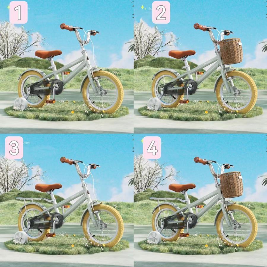 新入荷！ 2023新品！ 子供の日プレゼント 自転車 子供用 12インチ 14インチ 16インチ 超軽量 補助輪付属 おしゃれインチ 男の子 女の子 【M1855235362】(9466円)