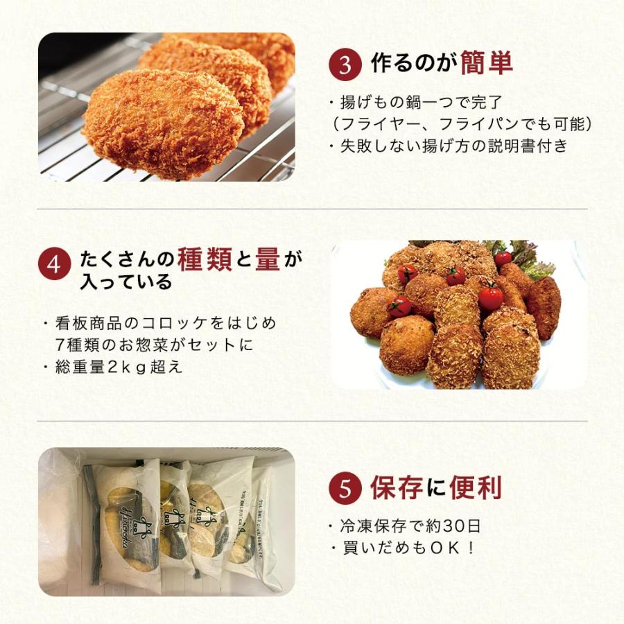 ＼５のつく日５％OFF／【コロッケ　トンカツ　メンチカツ　カニクリーム　玉子コロッケ】特製フライ７種41個　詰め合わせ【冷凍　送料無料】