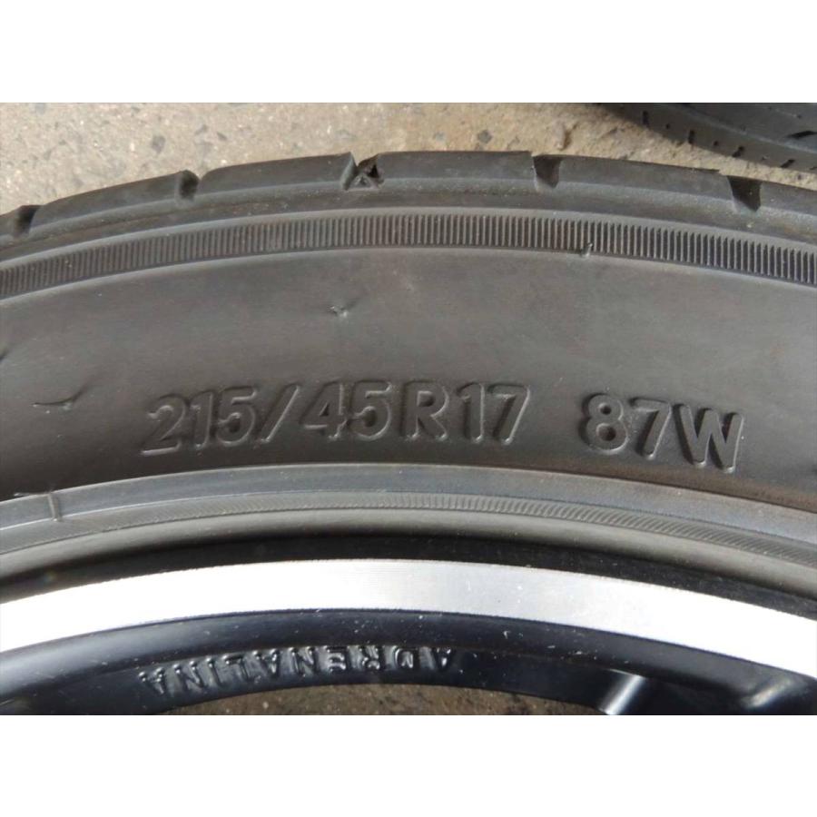 17インチ 114.3 7J ＋48 215/45R17 アルミホイール 美品 4本セット タイヤ付 17インチ OZ オーゼット