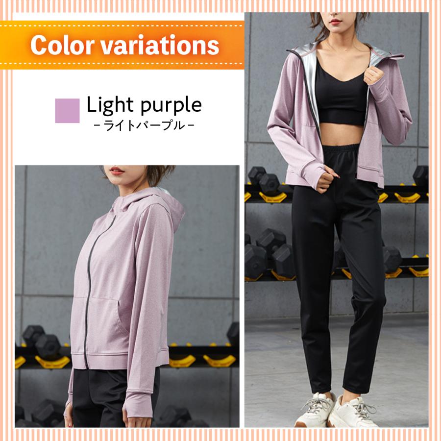 サウナスーツ レディース 上下 2点 セット 伸縮 コンプレッション 大きいサイズ M L XL 2XL 3XL ダイエットスーツ スポーツウェア | ブランド登録なし | 09