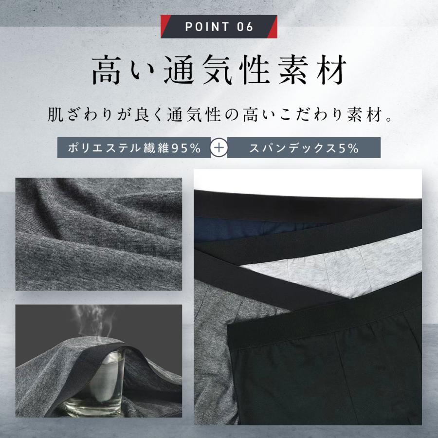 ボクサーパンツ メンズ セット 下着 メンズ下着 4枚セット ボクサーブリーフ パンツ下着 伸縮 通気性 立体構造 無地 パンツ | ブランド登録なし | 08
