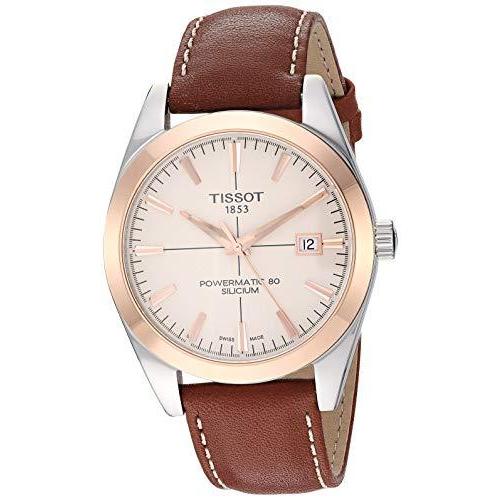 人気カラーの Stainless Gentleman mens Tissot Steel T9274074626100並行輸入品 Brown Watch Dress 腕時計