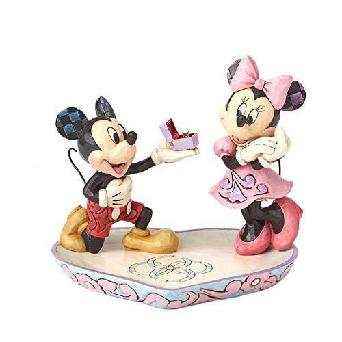 enesco 置物 Mickey & Minnie Ring Dish W12×H13×D14.9cm Disney Traditions 40554