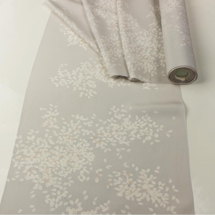AA9788 夏物 誂仕立付附下 薄ピンク薔薇刺繍 着物