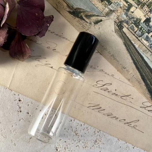 10ml ロールオンボトル 黒キャップ 香水 詰め替え ロールクリアー 