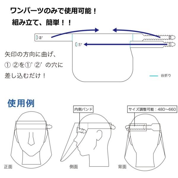 ウイルス対策　フェイスシールド フェイスガード　10枚組　国内製造品　飛沫防止　花粉症対策として |  | 04