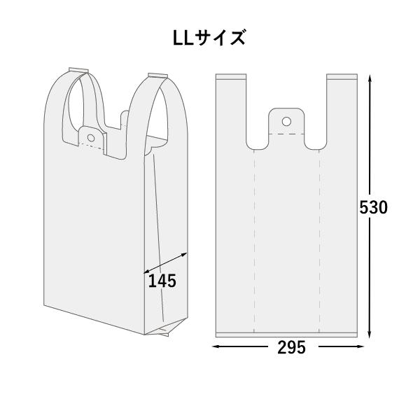 レジ袋 ゴミ袋 ビニール袋 スーパーの袋 コンビニの袋 使い捨て袋　100枚　LLサイズ 乳白｜hiroshidesu｜03