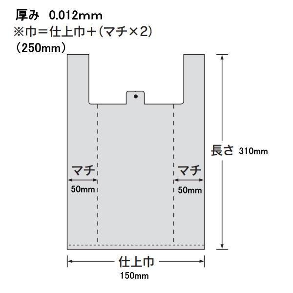 福助工業 イージーバッグ 関東規格 Eタイプ 関東 No.6E　レジ袋 ゴミ袋 ビニール袋 スーパーの袋 コンビニの袋 使い捨て袋　100枚×２ | Fukuske | 01