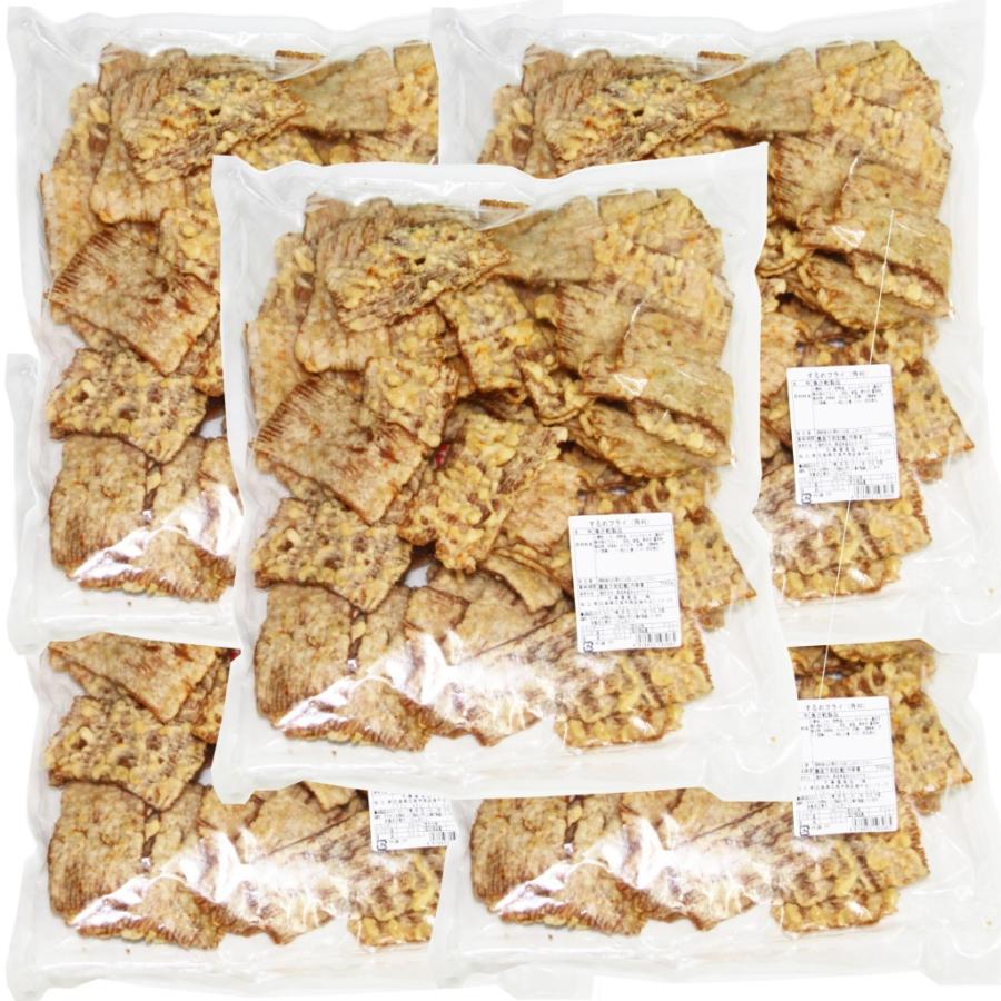送料込み 広島名産 するめフライ(角判)７００ｇ ５袋セット 業務用 しっとりやわらかタイプ 大容量 イカ天 おつまみ 〓脆餅 下酒菜