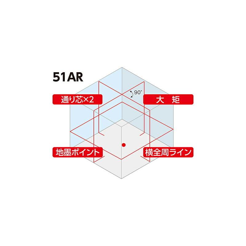 レーザーロボ LEXIA 51ARレッド 70905 広島工具 シンワ測定 : 広島工具