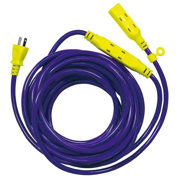 広島工具 中間タップ付きセブンタップコード 10m延長コード : 広島工具