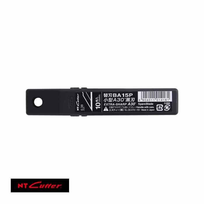 NTカッター BA15P 小型A30°黒刃（刃厚0.38mm）10枚入×10個特に繊細な