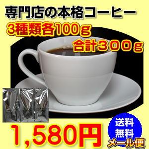 ポイント消化 珈琲 コーヒー 福袋 送料無料 コーヒー豆 「お試しコーヒー福袋」1,580円でたっぷり300g（約30杯分）【メール便】 |  | 01